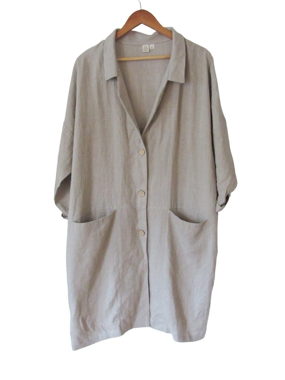 Old Linen Mill Linen Jacket XS/S Relaxed Oversized Boxy Pockets Lagenlook